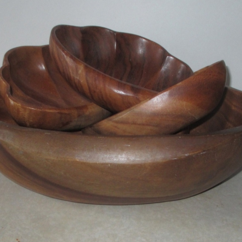 Set of Wooden Salad Bowls